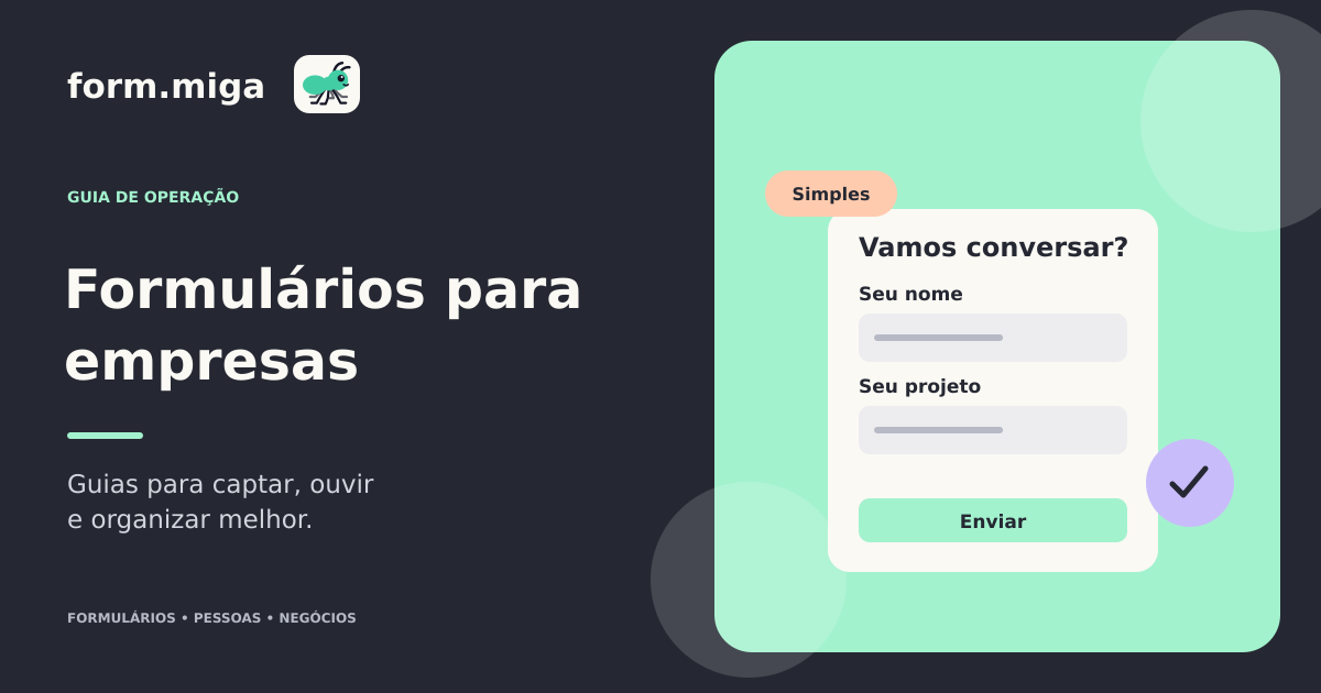 Ilustração editorial sobre formulários online para empresas: do primeiro pedido ao atendimento organizado